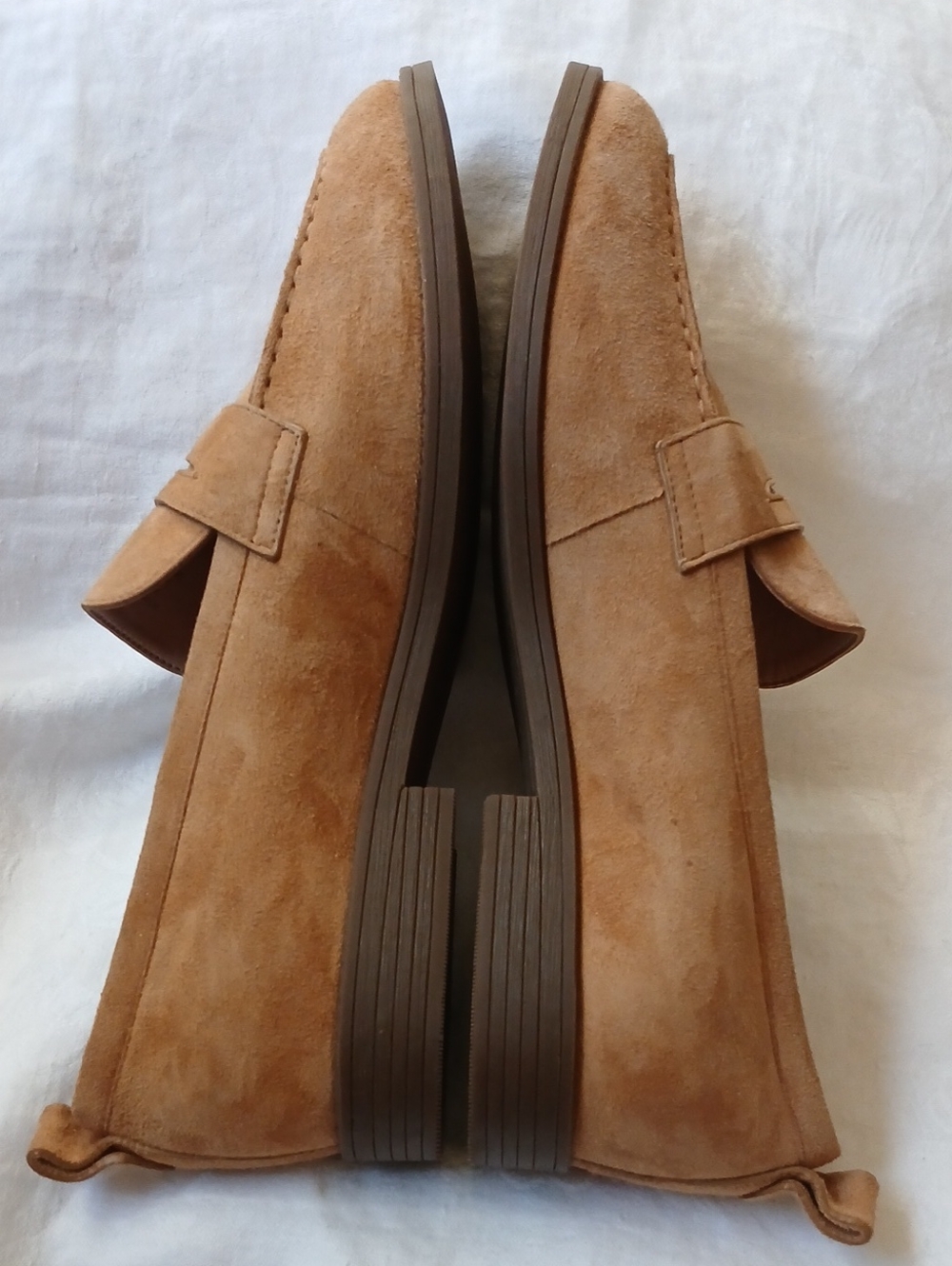 Cole Haan - Womens Suede Penny Loafers Tan Size 11B - Picture 2 of 11